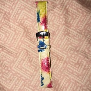 Michele 18mm Colorful snakeskin watch strap